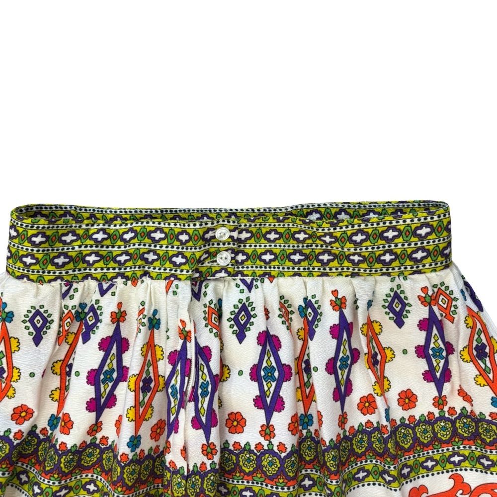 ALEX COLEMAN VINTAGE BOHO 1970’s FLORAL & PAISLY VIBRANT MAXI SKIRT SZ:30 - Picture 4 of 9